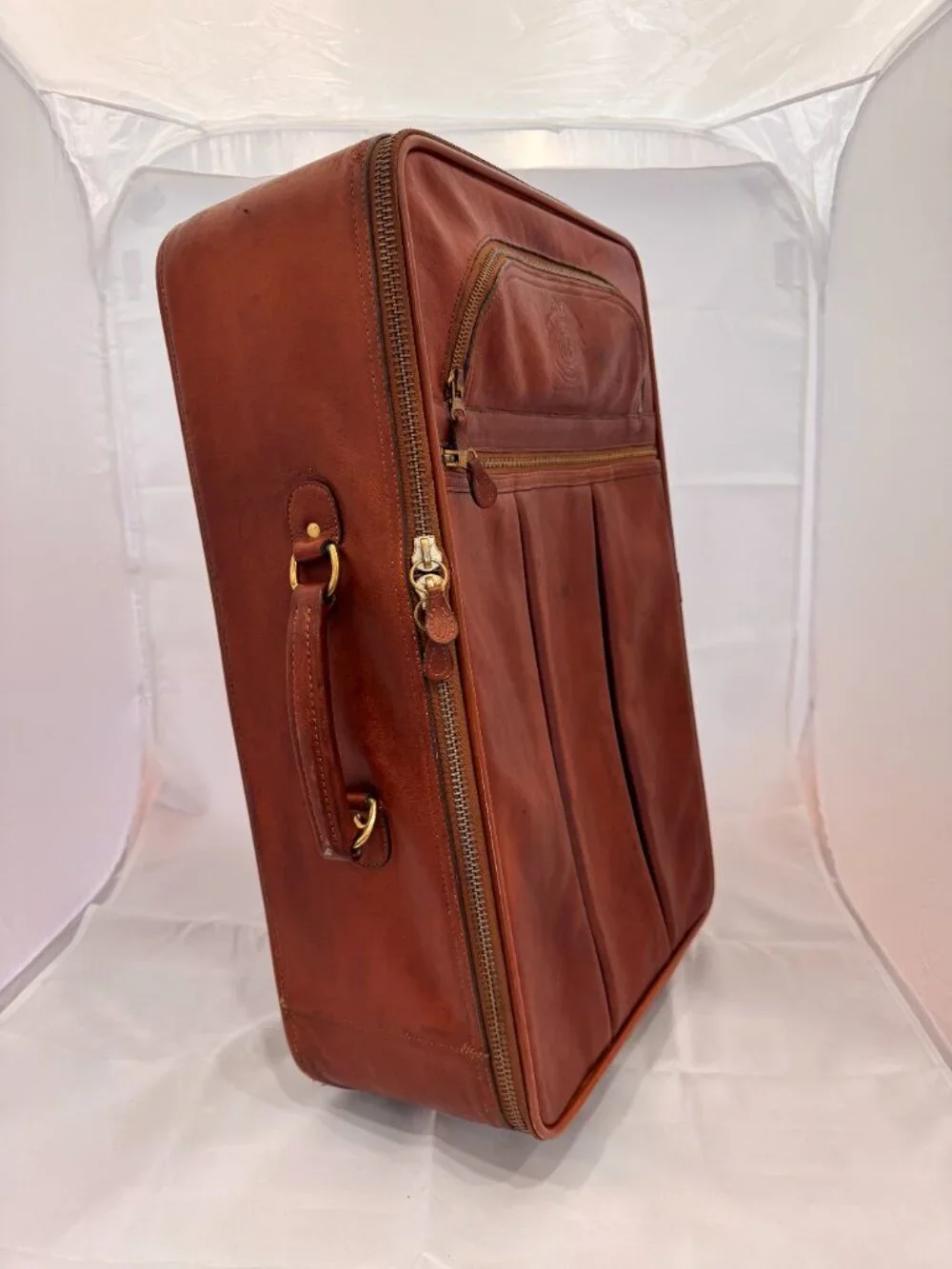 Ghurka No. 51 Traveler Vintage Leather Wheeled Suitcase